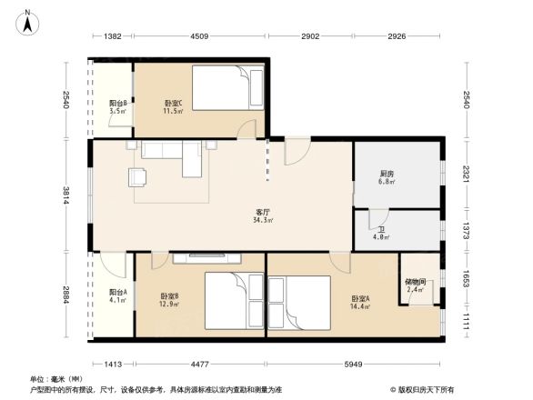 康宁花园户型图