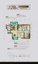 广宁碧桂园4室2厅1厨2卫建面128.00㎡