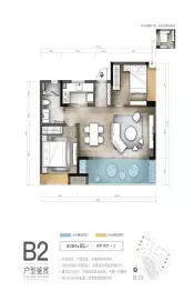 海泉灣時光序2室2厅1厨1卫建面85.00㎡