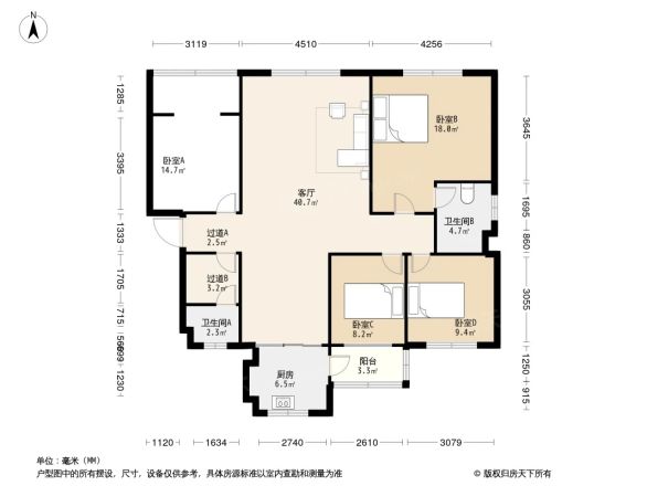 宝兴花园户型图