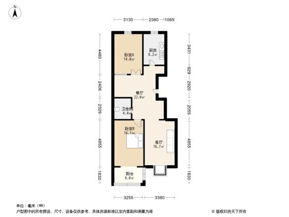 新世纪花园B区户型图