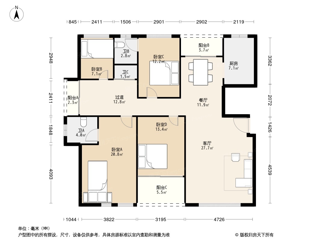 户型图1/2