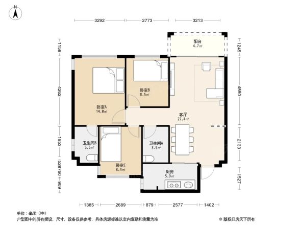 奥园瀚林朗庭户型图