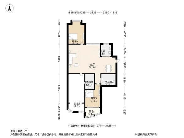 华龙福邸户型图