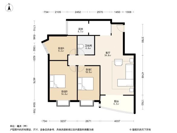 印象首日封户型图