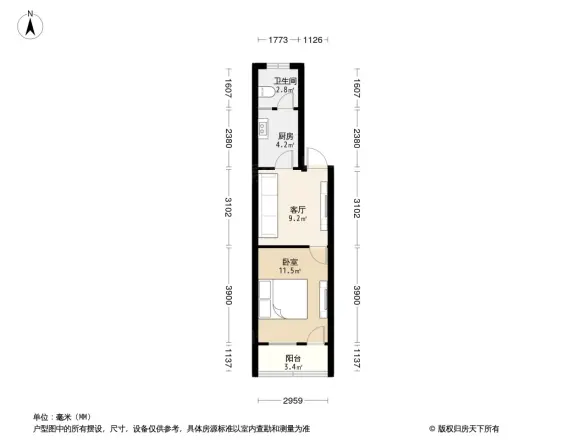 校厂北小区户型图