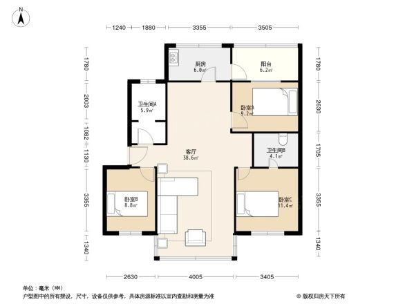 宝兴花园户型图