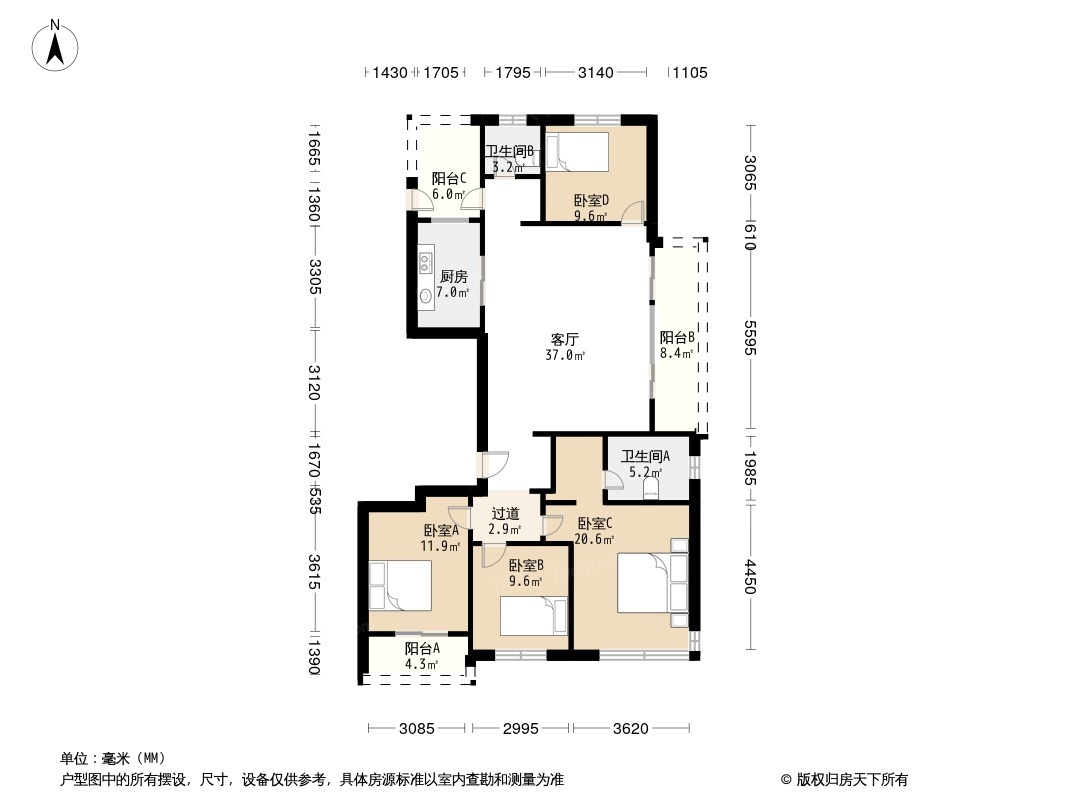 户型图1/2