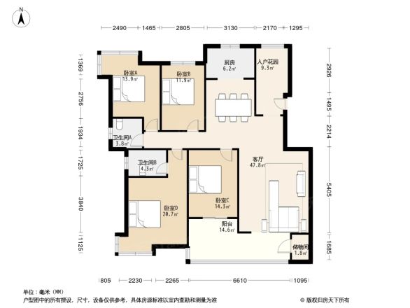 华电湘苑户型图