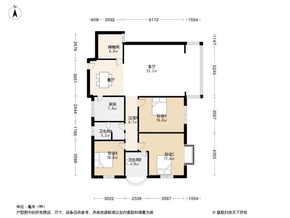 滨江大厦户型图