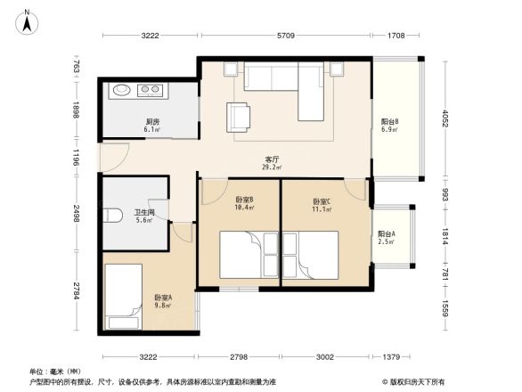滨江大厦户型图