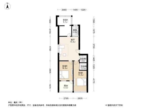 北京西路省机械厅宿舍户型图