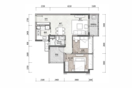 时代印记2室2厅1厨1卫建面79.00㎡