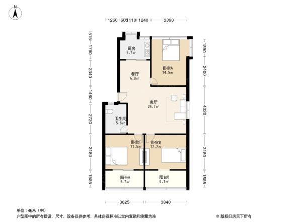 北京西路省机械厅宿舍户型图