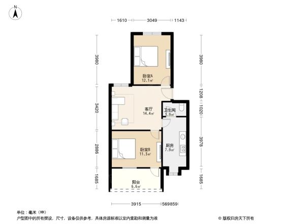 京山北路土地局宿舍户型图
