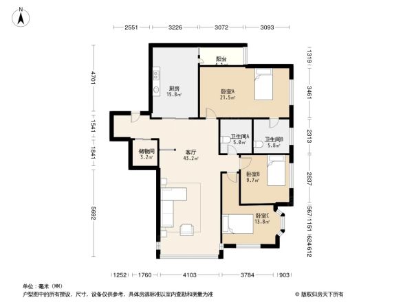 龙悦大厦户型图