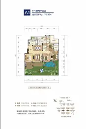 楚天都市熙园5室2厅1厨3卫建面175.95㎡