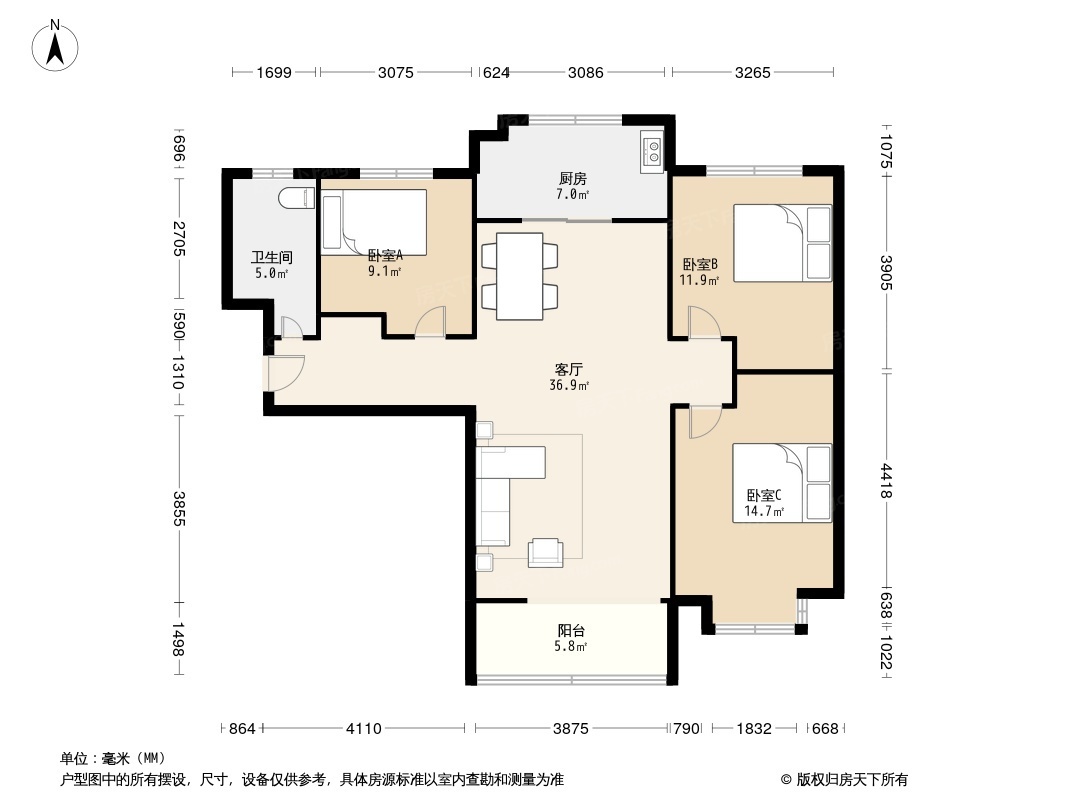 户型图1/2