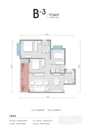 华夏金地世博一号3室2厅1厨2卫建面116.00㎡