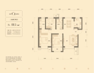 高层115平米C1户型