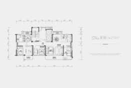 赣州前湾4室2厅1厨4卫建面215.00㎡