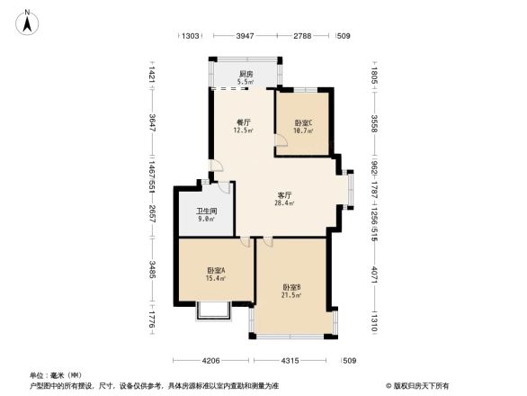 黎明山庄户型图