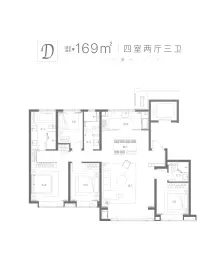 天津瑞府4室2厅1厨3卫建面169.0㎡