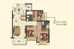 常德恒大天玺3室2厅1厨2卫建面108.00㎡