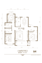 泰达·桃城壹号3室2厅1厨2卫建面139.00㎡