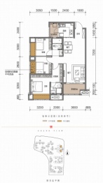 保利大国璟3室2厅1厨2卫建面99.00㎡