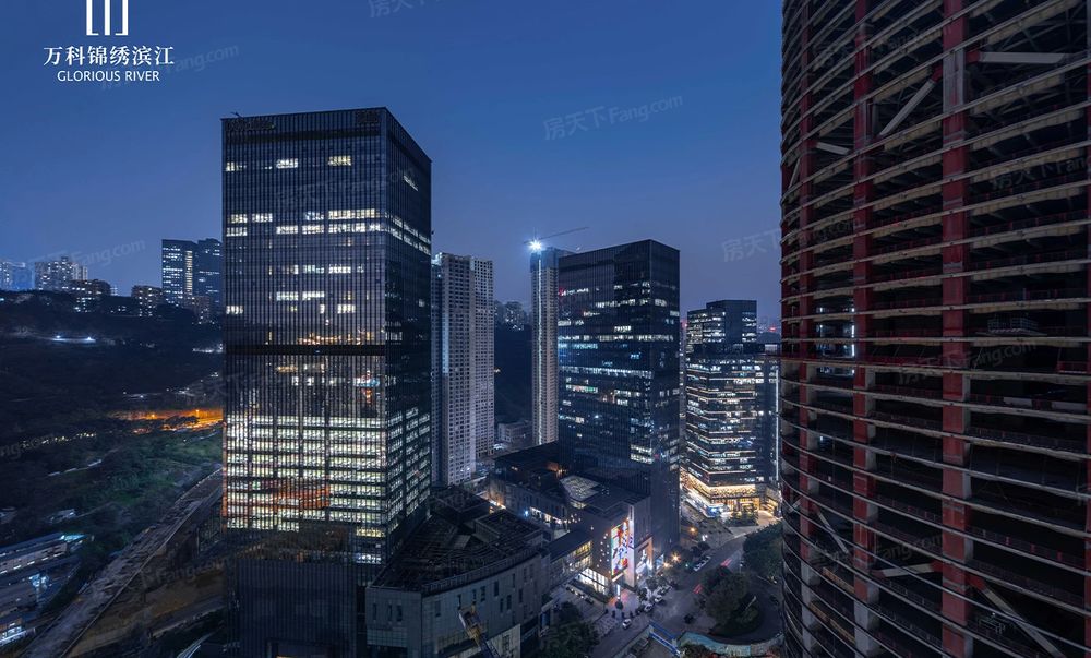 重庆渝中滨江路豪宅全玻璃幕墙轻轨商圈精装5房4卫