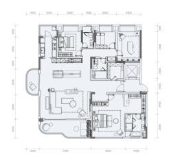 铂悦滨江4室2厅1厨3卫建面230.00㎡