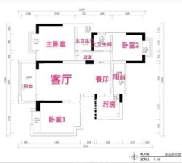 719街区3室2厅1厨2卫建面125.00㎡