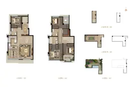 龙湖·云峰原著4室2厅1厨2卫建面115.00㎡