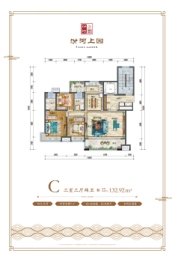 汾河上园3室3厅1厨2卫建面132.92㎡