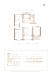 E户型建面约110平