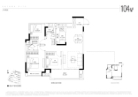 滨奥花园小高层104㎡
