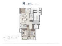 B户型建面105㎡