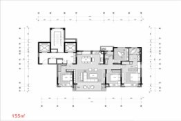 融创 · 壹号汇4室2厅1厨2卫建面155.00㎡