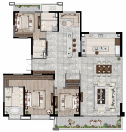 锦云著4室2厅3卫建面220.00㎡