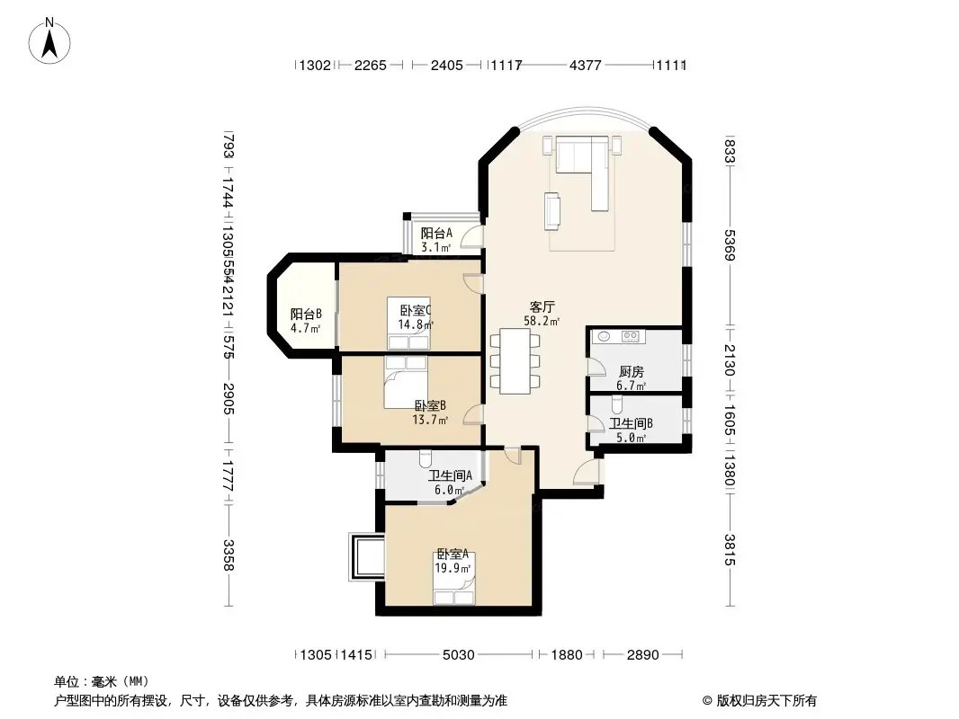 长城花园户型图片