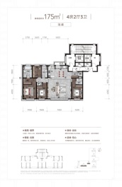 华润置地·瑞府4室2厅1厨3卫建面175.00㎡