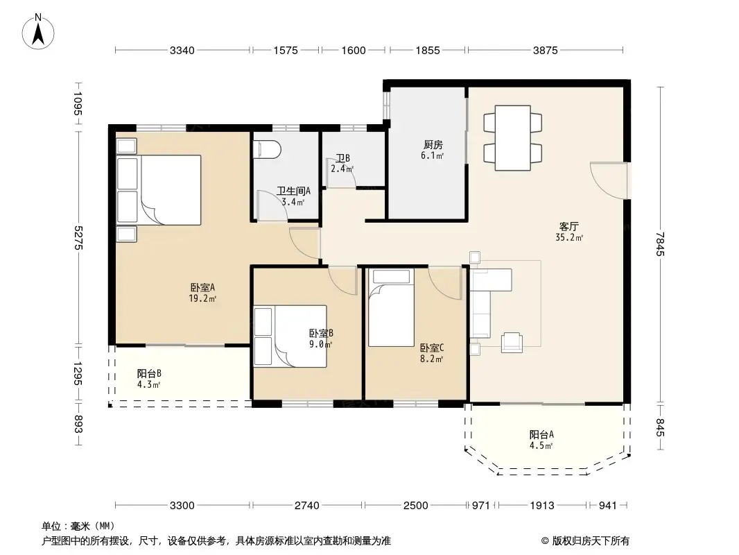 长城花园户型图片