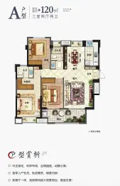 中建·荔景新城3室2厅1厨2卫建面120.0㎡