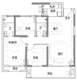 大唐三盛·国韵世家三期106㎡户型示意图