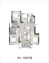 融信·澜湾4室2厅1厨2卫建面89.00㎡