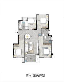 融信·澜湾4室2厅1厨2卫建面89.00㎡