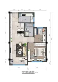 富森·江山赋2室2厅1厨1卫建面80.00㎡