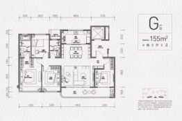 万科·半岛国际4室2厅1厨2卫建面155.00㎡