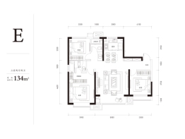 格调宝珀花园3室2厅1厨2卫建面134.00㎡